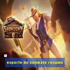 esporte de combate resumo